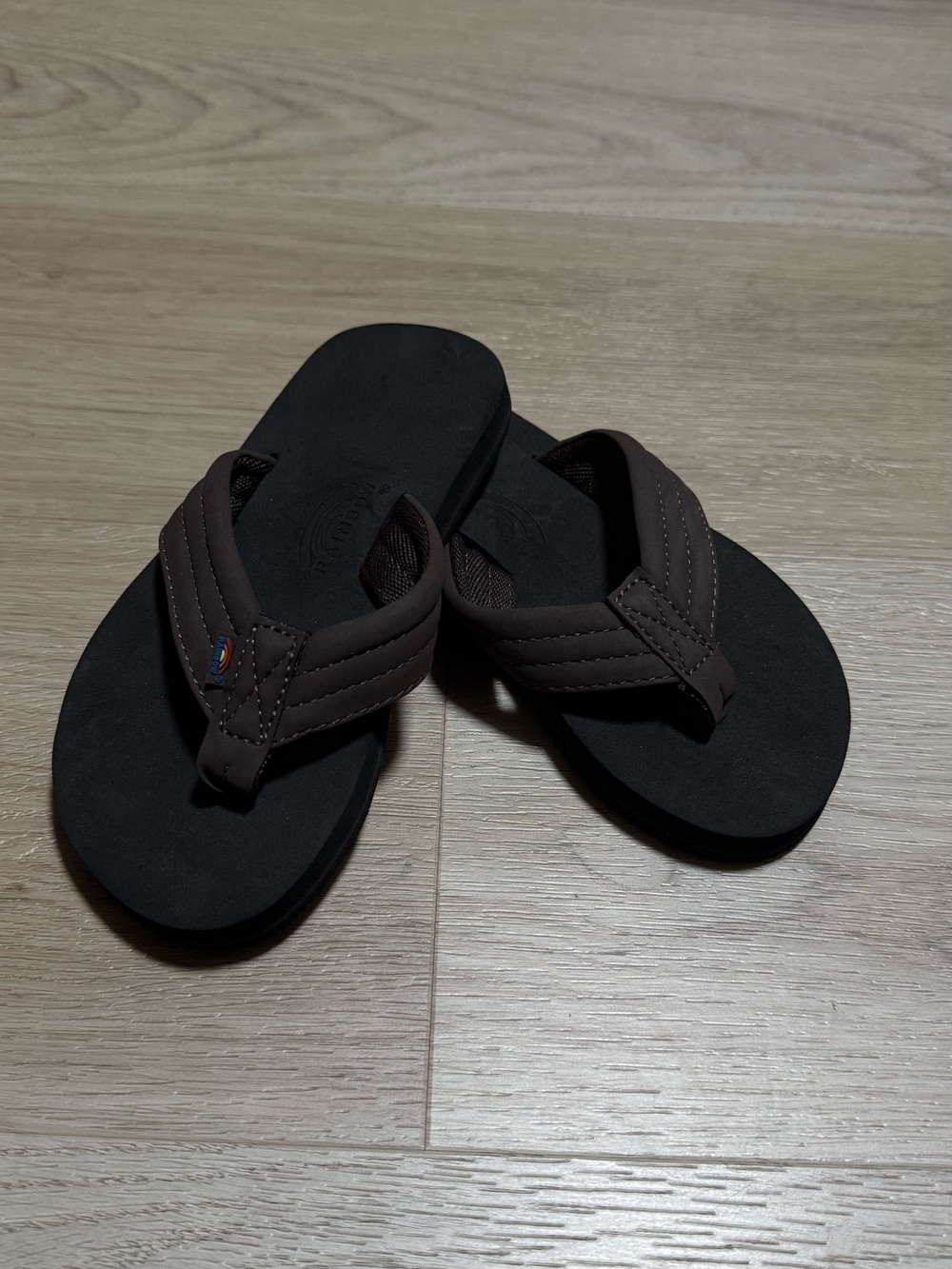 Rainbow Kids Brown and Black Flip Flop Sandals